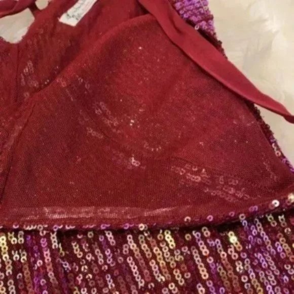 Free People Rush Sequin Wine Dress. XS,S,M,L - Picture 2 of 11